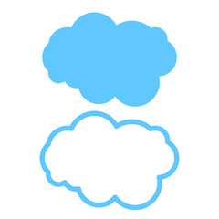 Cloud image. Isolated on white background. Vector EPS 10. 