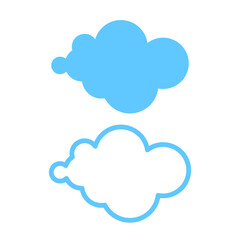 Obraz premium Cloud image. Isolated on white background. Vector EPS 10. 