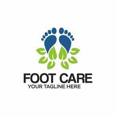 foot leaf logo, green foot logo