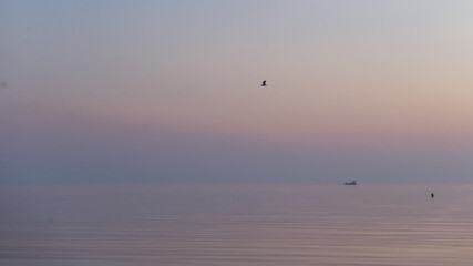 Dawn over the sea in the morning.