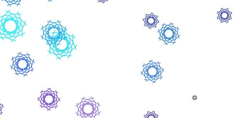 Light Pink, Blue vector pattern with abstract shapes.