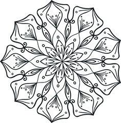 Mandala vector illustration. Coloring page design