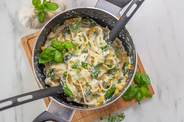 one pot spring pasta with vegetables