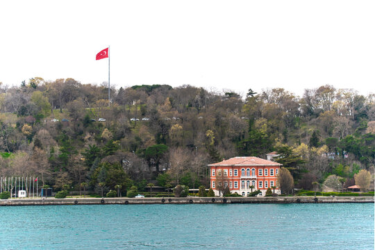 historical mansion ( yali - yalı ) in Istanbul Strait. old-style mansion by the sea