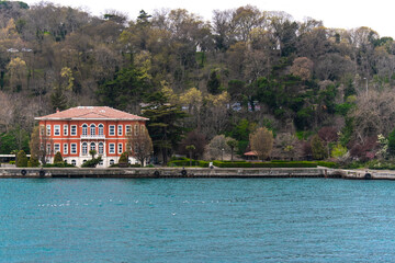 historical mansion ( yali - yalı ) in Istanbul Strait. old-style mansion by the sea