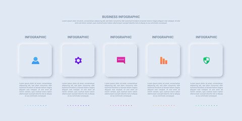 Modern clean business infographic template