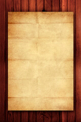 vintage clumpped paper on wooden background