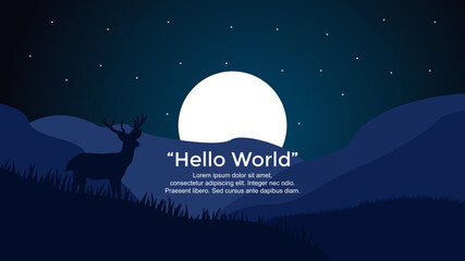 Naklejka premium Premium vector banners with polygonal landscape illustration background.