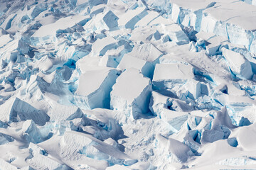 Fototapeta na wymiar Glacier surface close up in Antarctica