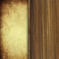old paper with wooden background