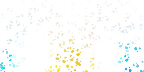 Light blue, yellow vector template with abstract forms.