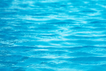 water of swimming pool is so clear, can be see floor in the water