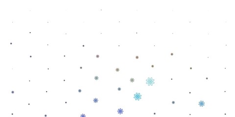 Light Multicolor vector natural artwork with flowers.