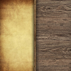 old book with wooden background