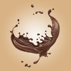 melted chocolate splash.