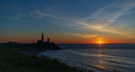 Sunrise from Camp Hero, Montauk light house