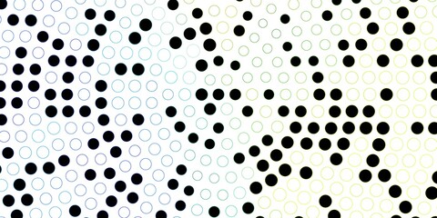 Dark Blue, Green vector backdrop with dots. Abstract illustration with colorful spots in nature style. Design for your commercials.