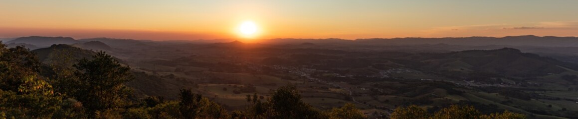 sunset over the mountains