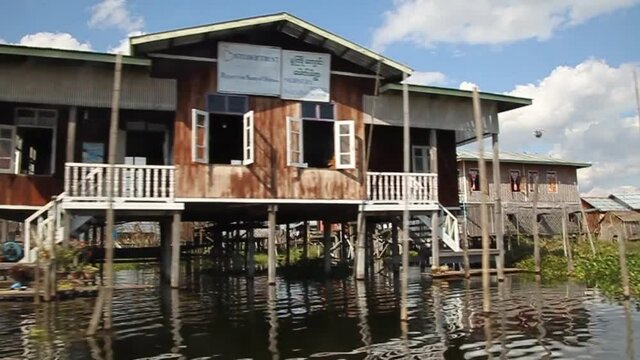 Stilt village at Inle lake