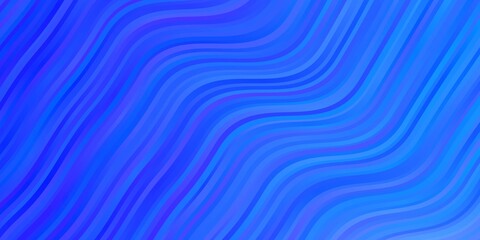 Light BLUE vector pattern with curved lines. Colorful illustration, which consists of curves. Pattern for ads, commercials.