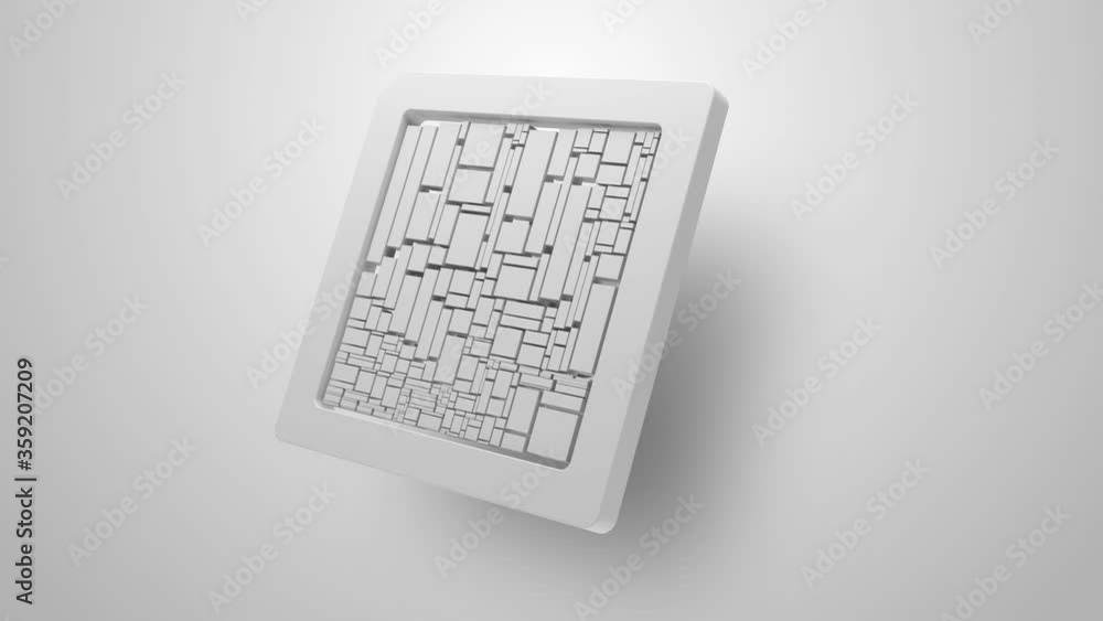 Aufkleber 3d render of abstract concept of 5g sim cart. 5g text title line. bright color.