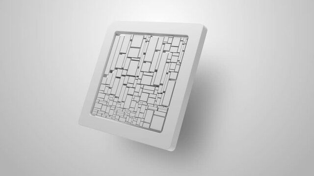 3d render of abstract concept of 5g sim cart. 5G text title line. Bright color.