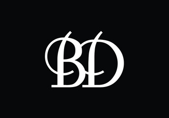 Initial Monogram Letter B D Logo Design Vector Template. BD Letter Logo Design