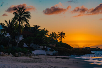 Obraz premium sunset Caribbean island of Anguilla