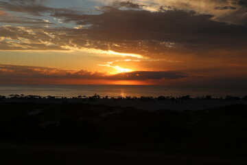 The dramatic colors of the Brazilian sunset