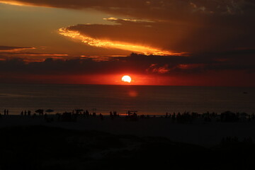 The dramatic colors of the Brazilian sunset