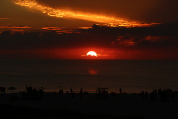 The dramatic colors of the Brazilian sunset