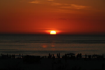 The dramatic colors of the Brazilian sunset