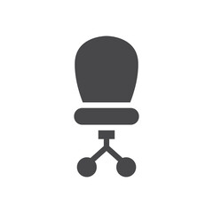 Office chair simple vector icon. Manager chair pictogram glyph symbol.