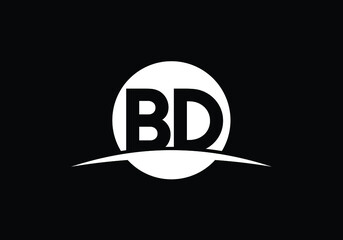 Initial Monogram Letter B D Logo Design Vector Template. BD Letter Logo Design