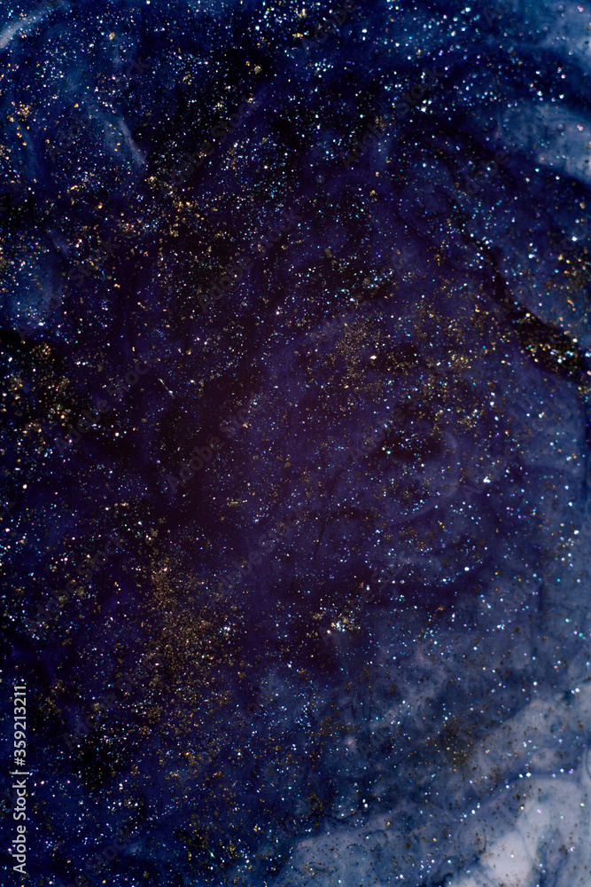 Wall mural vertically oriented abstract image simulating space and stars