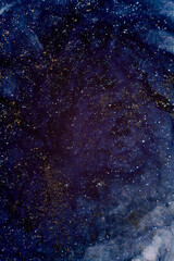 vertically oriented abstract image simulating space and stars