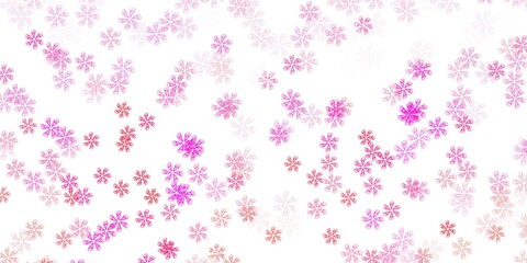 Obraz na płótnie Canvas Light pink vector doodle template with flowers.