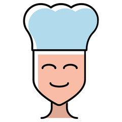 Bakery Chef Avatar Concept, trained professional cook Vector Color Icon Design, Foodie and gourmet Symbol on white background 