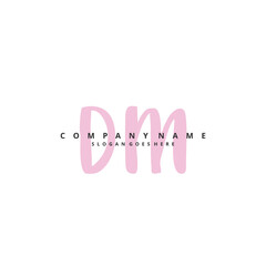 D M DM Initial handwriting and signature logo design with circle. Beautyful design handwritten logo for fashion, team, wedding, luxury logo.