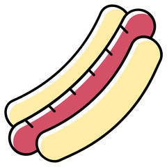 Hot Dogs Fast Food Icon 