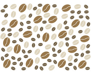 Seamless background with coffee beans