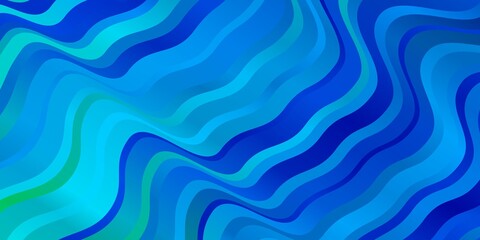 Light Blue, Green vector backdrop with circular arc. Colorful abstract illustration with gradient curves. Pattern for booklets, leaflets.