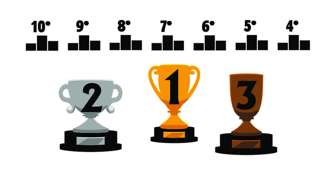 Podio e trofeo fino a TOP10