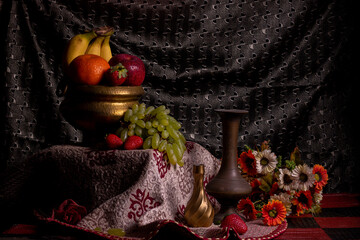 still life with fruits