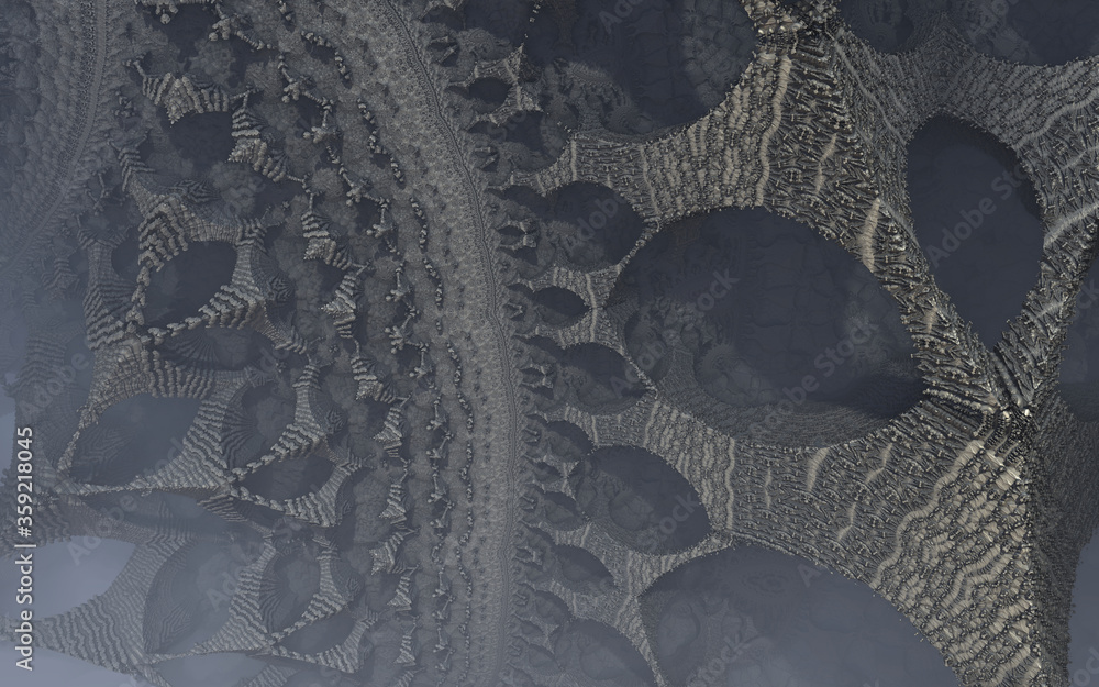 Poster abstract meditative color fractal background. 3d rendering