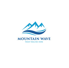 Mountain wave logo template