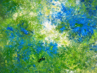 green abstract fractal background 3d rendering illustration