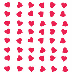 valentine hearts background. Seamless pattern.
