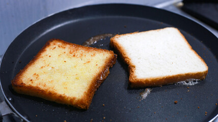 Egg bread sandwich closeup, 