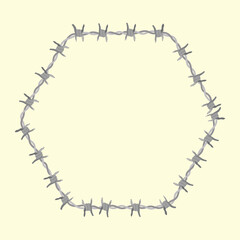 barbed wire symbol. vector illustration
